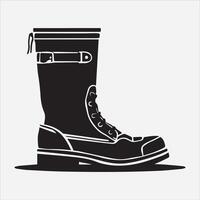 Fishing Boot silhouette illustration on White Background vector