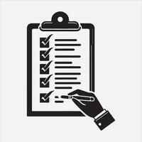 Notepad silhouette on White Background vector