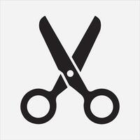 scissors icon silhouette on White Background vector