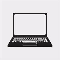 laptop silhouette on White Background vector