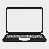 laptop silhouette on White Background vector