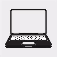 laptop silhouette on White Background vector