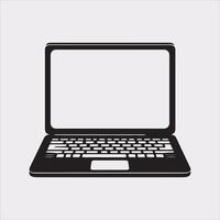 laptop silhouette on White Background vector
