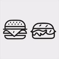 A Set of 4pcs food icon Silhouette Illustration with white Background vector