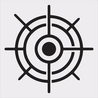 target icon art silhouette illustration on White Background vector