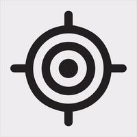 target icon art silhouette illustration on White Background vector