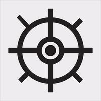target icon art silhouette illustration on White Background vector
