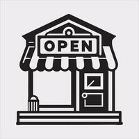 store locator silhouette drawing on White Background vector