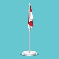 of the Indonesian flag in a state that is not flying vector