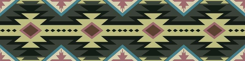 Colorful geometric ethnic pattern. Oriental, western, aztec, tribal traditional. seamless pattern. fabric, tile, background, carpet, wallpaper, clothing, sarong,wrapping, Batik, fabric, pattern. vector
