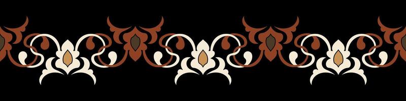 Damask brush seamless lines For making frames and borders vector