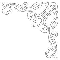 vintage black corner lines Ornate vintage design element with calligraphy swirls, wavy lines, ornate pattern. and paper rolls Frames and banners vector