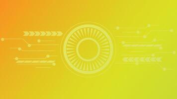 circuit technology background in yellow color vector