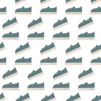 Stylized lace up shoes in trendy soft shades Seamless pattern. Abstract backdrop texture. Promo idea. Isolate EPS. Wrapping, wallpaper or web, cards, poster, banner, label, price design concept vector