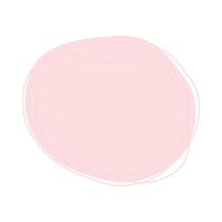 Abstract spot with hand drawn stroke in trendy soft pink Isolated on a transparent background. EPS. Template inscription, cards, poster, banner, social media or web, promo design idea Copyspace vector