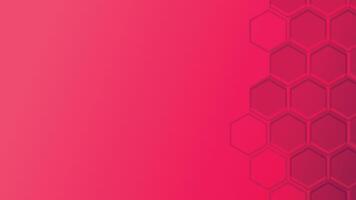 Red gradient honeycomb hexagon background vector