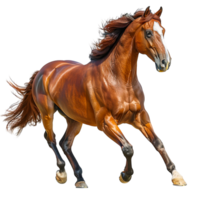Galloping Horse with Powerful Muscles and Flowing png