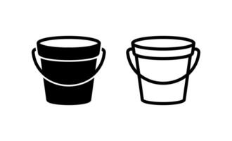 Bucket icon isolated on white background. vector