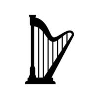 Celtic harp icon isolated on white background. vector