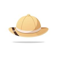 Safari hat isolated on white background. vector