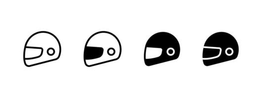 full face helmet icon isolated on white background. vector