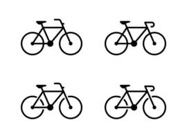 Bicycle line icon isolated on white background. vector
