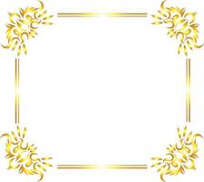 Gold frame rectangle background vector