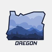 oregon mountain scenery perfect for print, sticker, apparel, etc vector