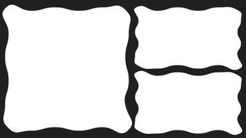 Corrugated box frame template is suitable for photo frames, scalloped photo frame template vector