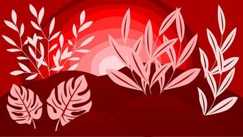 Silhouettes in Red. vector