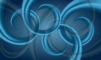 Fluid wave pattern on blue background. vector