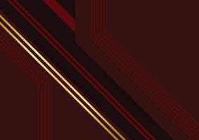 Red line gold modern style pattern background vector