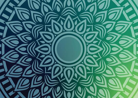 Green premium mandala geometric pattern background