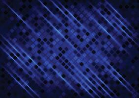 Digital abstract dark blue square neon pattern background vector