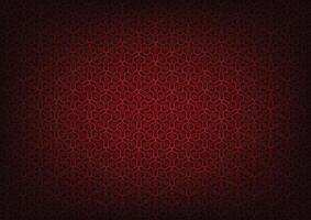 Geometric red pattern line flower decoration background vector