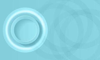 Green gradient background. Abstract circle papercut smooth color composition. vector
