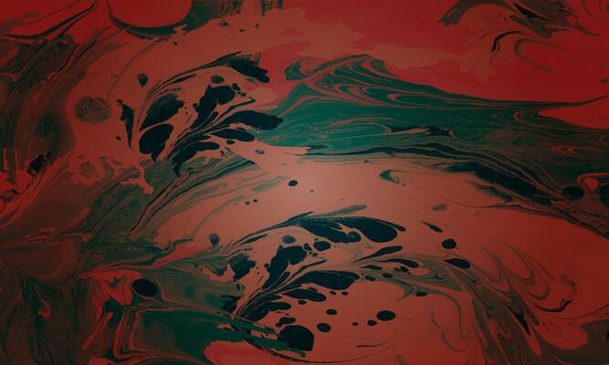 Colorful paint ink splash. paint splatter brush dark red background.