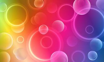 Morph Background Gradient Colorful with Circle Shape Glass Effect. vector