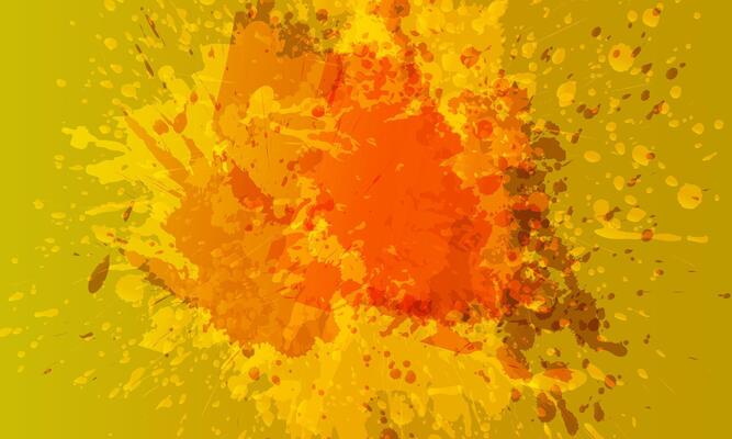 Bright colorful watercolor splash splatter stain brush.
