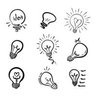 Lamp, idea icon, illutration vector