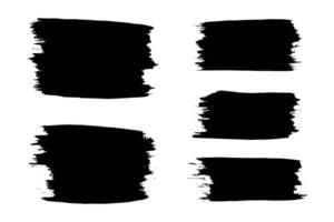 Brush strokes. paintbrush set. Grunge design elements. Rectangle text boxes. Dirty distress texture banners. vector