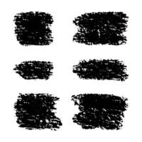 Brush strokes. paintbrush set. Grunge design elements. Rectangle text boxes. Dirty distress texture banners. vector