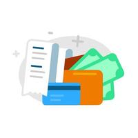 account mutations, financial activities concept illustration flat design. simple modern graphic element for empty state ui, infographic, icon vector