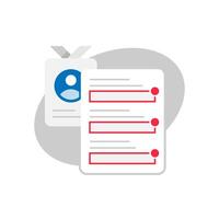 complete the profile and personal data form concept illustration flat design. simple modern graphic element for ui, infographic, icon vector