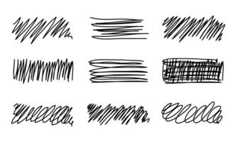 Pencil sketch texture scribble collection. Hand drawn freehand scribble line texture. vector