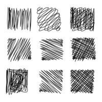 Pencil sketch texture scribble collection. Hand drawn freehand scribble line texture. vector