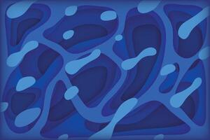 3D abstract background with paper cut shapes. design layout for business presentations, flayers, posters and invitations.Blue carving art vector