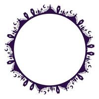 Hand drawn halloween frame template design vector
