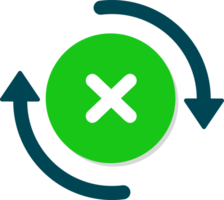Checkmark and check icon. approve or deny line art color icon for apps and websites and ui ux. png