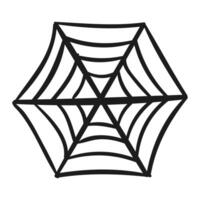 Hand drawn cobweb illustration on white background vector